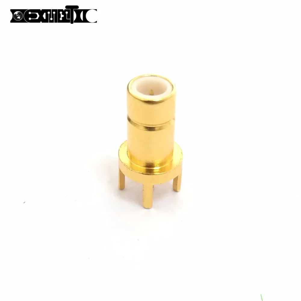 1pc  SMB Male Plug RF Coax Connector PCB mount  solder post  Straight Goldplated  NEW wholesale