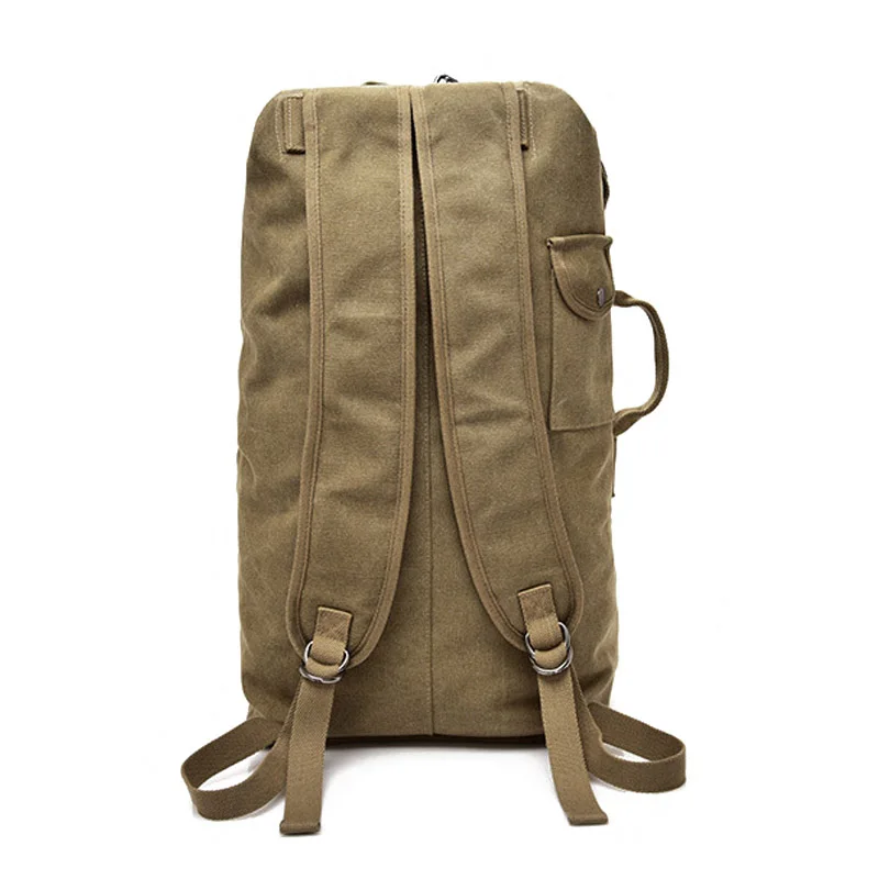  Men's Military Canvas Backpacks Multi-purpose Bucket Travel Bag Large Shoulder Bags Men Army Touris - 32813595996