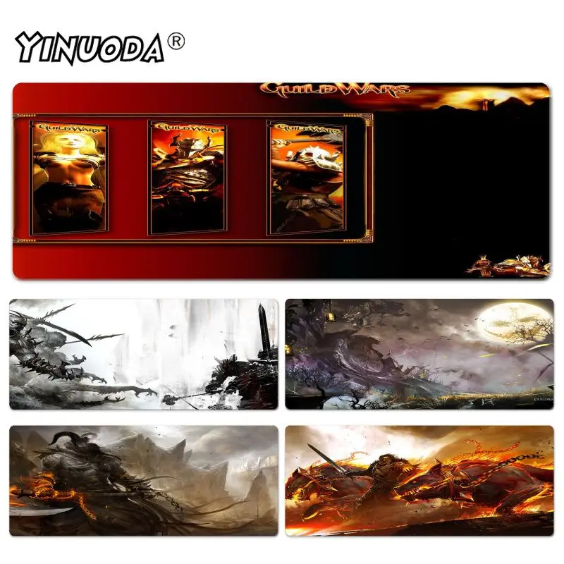

Yinuoda 2018 New Guild Wars High Speed New Lockedge Mousepad Size for 300*600*2mm and 400*900*2mm Game Mousepad
