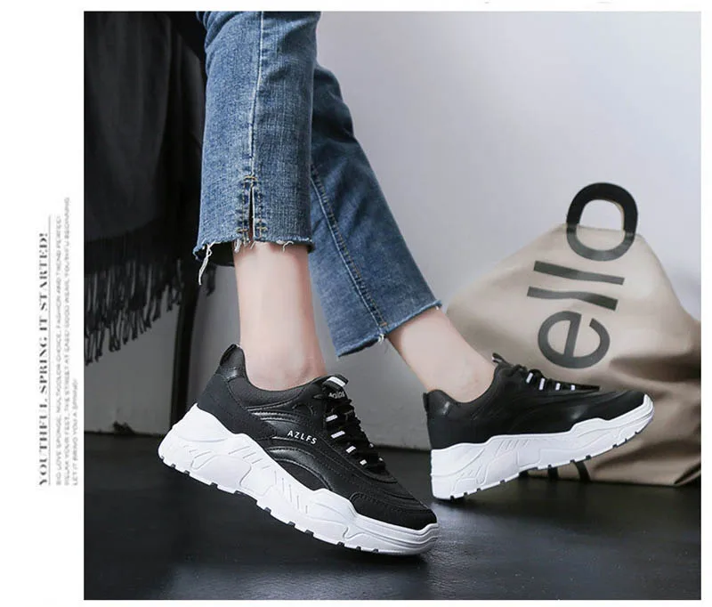 Women Casual Shoes Comfortable Flats Female Sneakers Lace Up Women Platform Creeoers Sport Shoes Breathable Lady Shoes Big Size  (9)