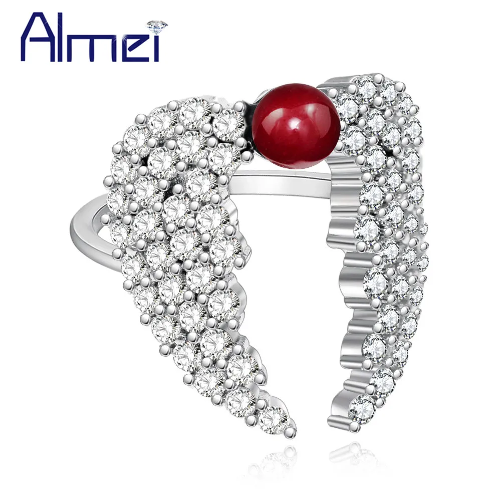 Almei Wing Costume Jewelry Rings For Women Engagement Ring Female New Year Gifts Fashion Jewellery Women's Decorating Y345