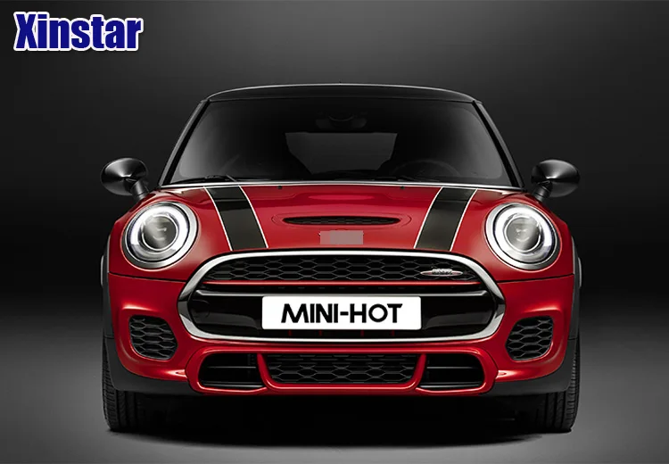 2 шт./лот kk Mini JCW Mini Cooper S One John Cooper Works Countryman стикер для кузова автомобиля, наклейка в полоску для автомобиля - Название цвета: Black and white bord