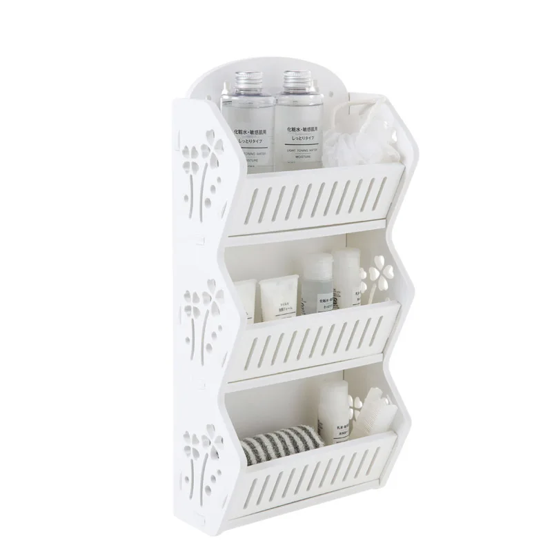 Bathroom Multi layer Storage Rack Wall Shelf Cosmetic Toiletries