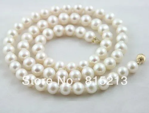 

ddh0050 7-8MM White Akoya Pearl Necklace AAA AA+1