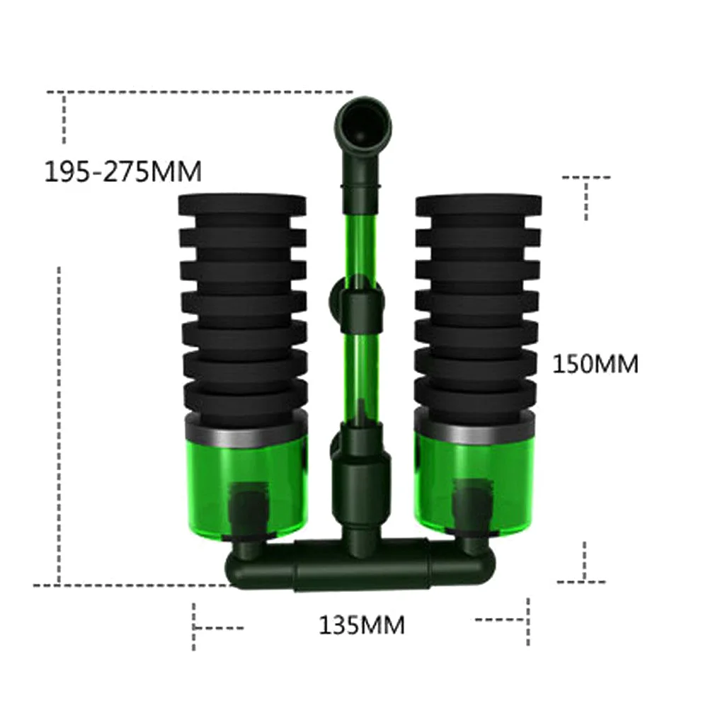 QS-200A Биохимический Губчатый Фильтр с двойной головкой, практичное оборудование для аквариума, QS-100A аксессуары для аквариума, впитывающие безопасные губки
