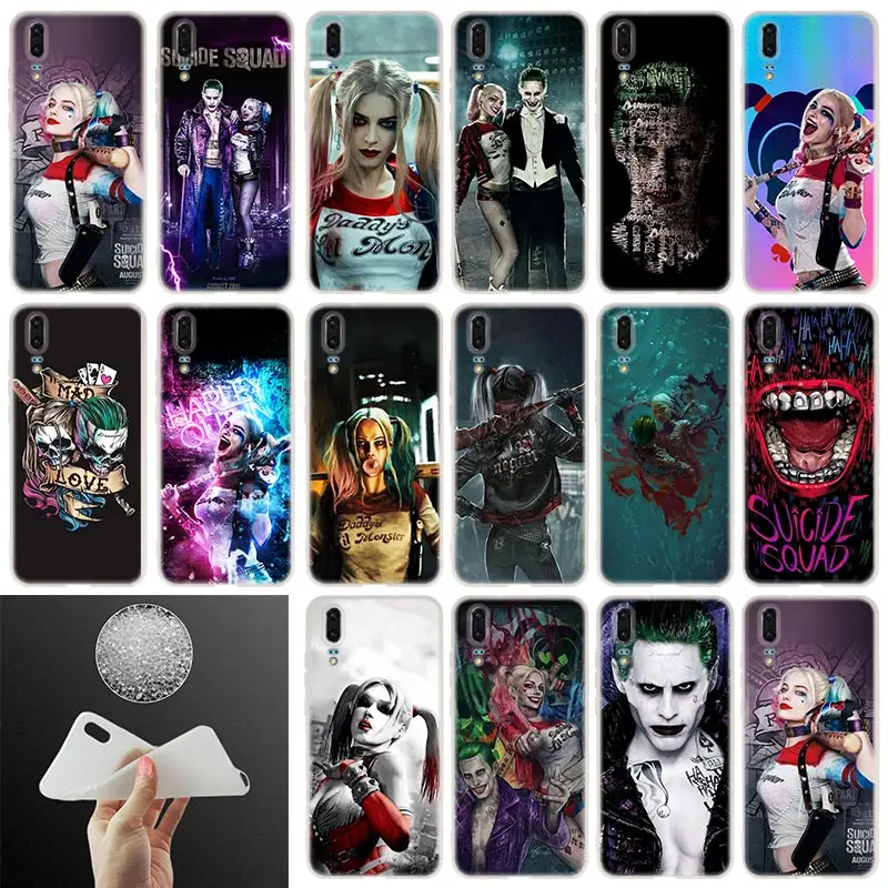 

Soft Silicone Phone Case Joker Harley Quinn For Huawei P30 P20 P30Pro P10 P9 P8 Plus Lite 2017 P samrt 2019 Cover