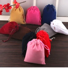 100 шт. высокое качество бархат небольшой шнурок сумки 8*10 см Jewelry сумки оптовый бархат подарочные мешочки для ювелирная упаковка