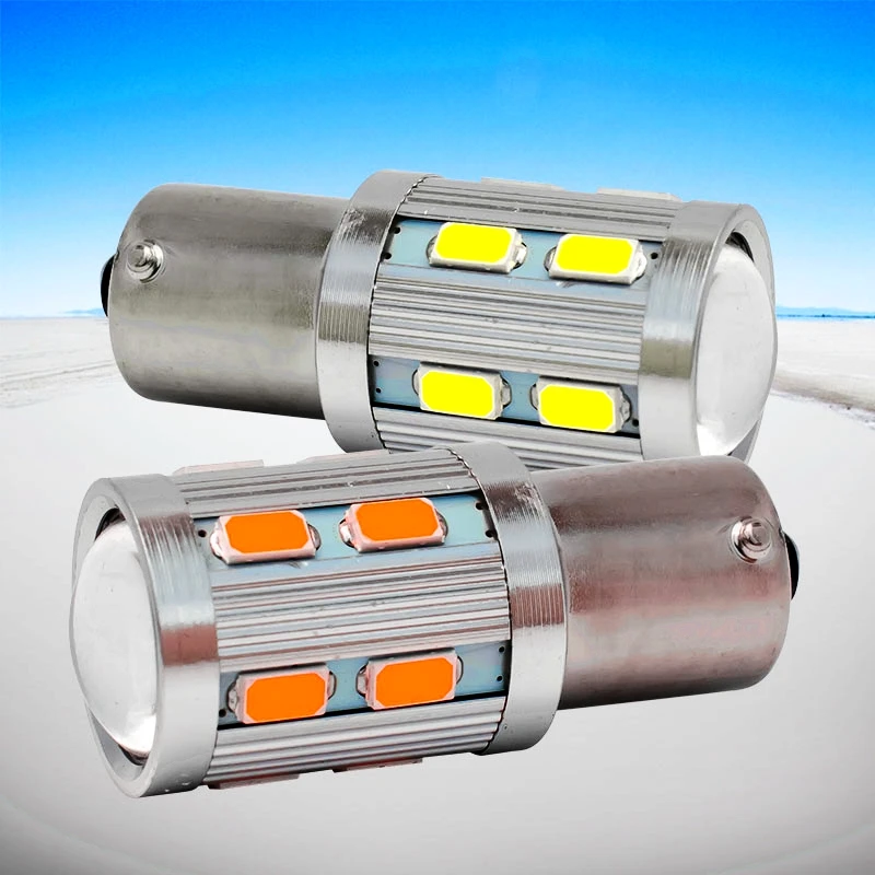 

2pcs 1156 BA15S P21W 16 led 5630 5730 smd Car Tail Bulb Brake Lights auto Reverse Lamp Daytime Running Light red white yellow 2X