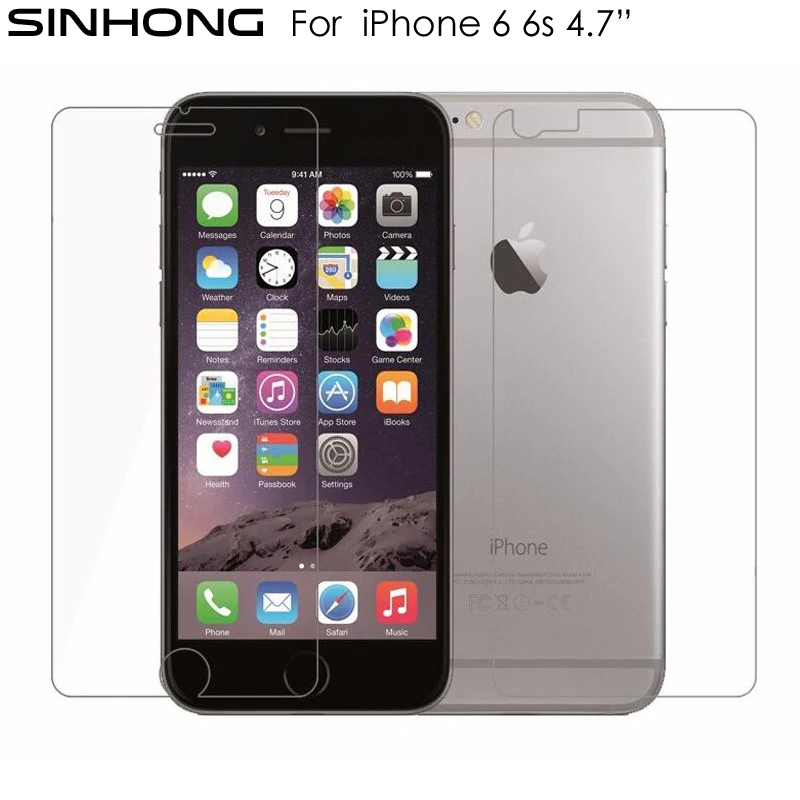 SINHONG 9H Tempered Glass Front Back Cover For iPhone 6 6s iPhone6 4.7