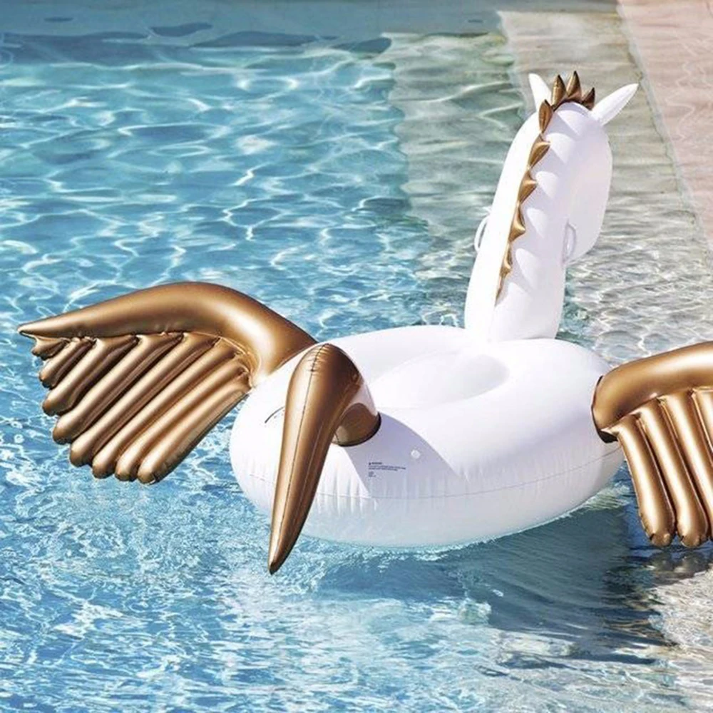 JIAINF 2018 новый гигантский ездовый Pegasus надувные матрасы для плавания бассейн вечерние пляж взрослых детские надувные игрушки кольцо для