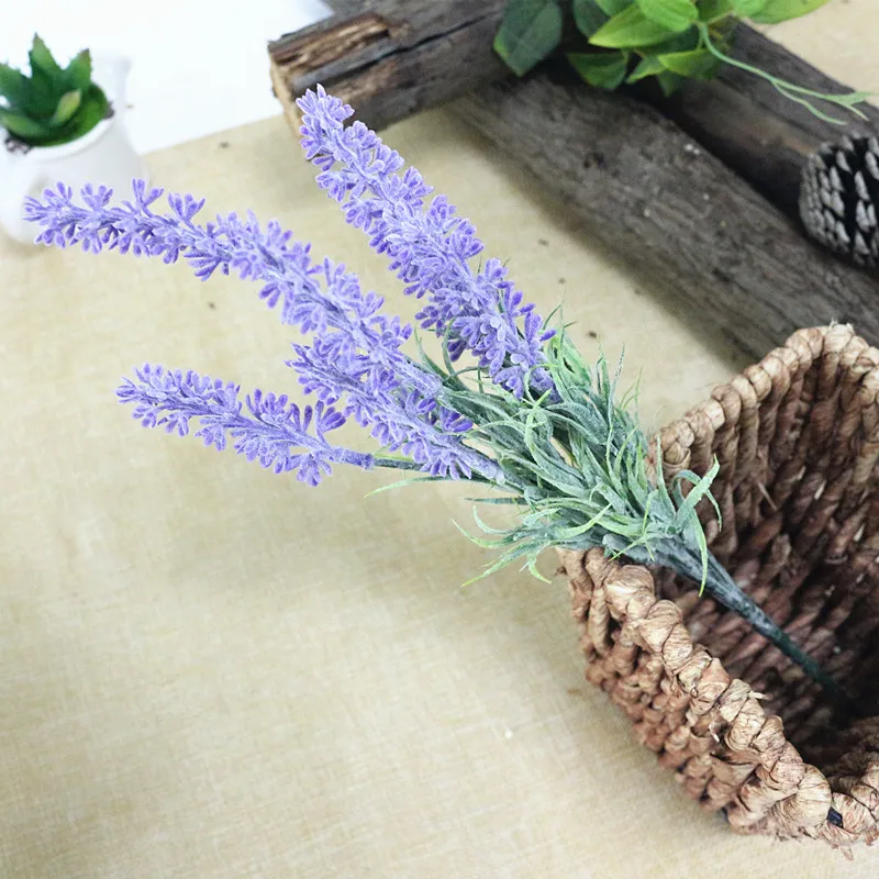 Flone Romantic Provence Lavender Flower Artificial Plastic Flowers Simulation Aquatic Plants Wedding Home Party Decor Floral (11)
