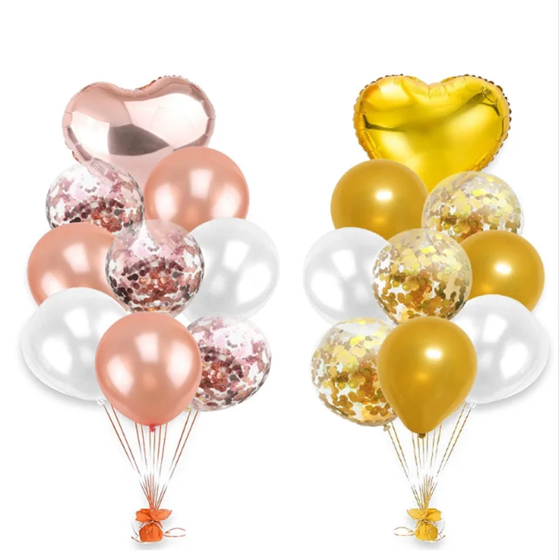 

12inch latex color balloon confetti helium balloon inflatable sequin balloon birthday wedding party supplies 10pcs