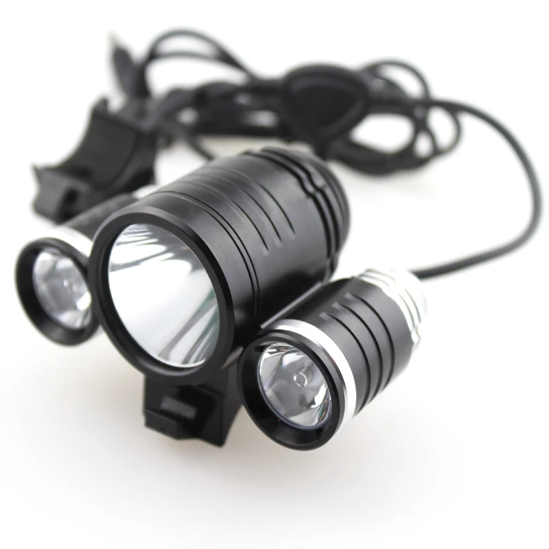 

TrustFire D003 1xCREE XML T6 +2x CREE XP-E R2 1800LM 3-Mode LED Bicycle Light with Battery Pack and Charger