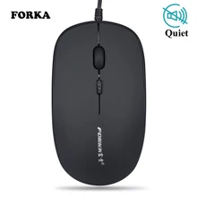Forka Silent Click Mini USB Wired Computer Mouse Portable Mute Desk Optical Mouse Mice for PC Laptop Desktop Computer atx silent mute version of desktop computer case sound absorption and noise reduction computer box
