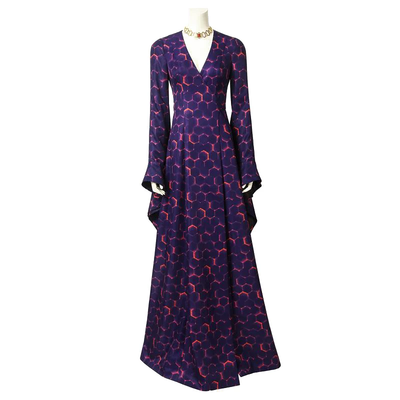 COSplay Game of Thrones Red Woman Dress Gown Outfit Melisandre Costume Halloween