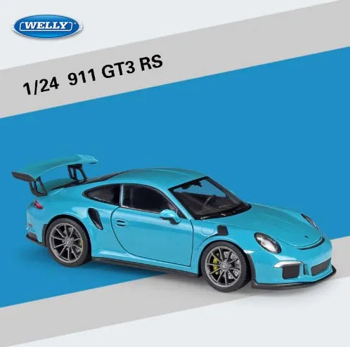 Welly 1:24 Масштаб 911 GT3 RS спортивный автомобиль литой под давлением металлический игрушечный гоночный автомобиль для детей игрушки подарок оригинальная коробка