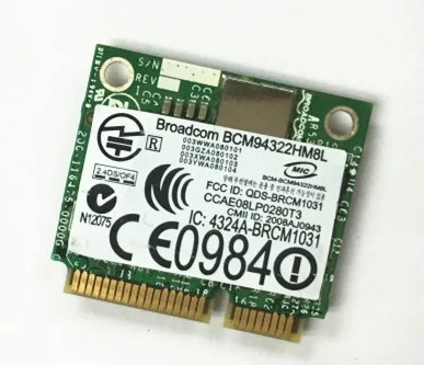 SSEA сетевой карты для Broadcom BCM94322HM8L 802.11a/b/g/n 2,4 г/5 ГГц ПОЛОВИНА Mini PCI-E Беспроводной карта для HP SPS 504664-001 аккумулятор большой емкости