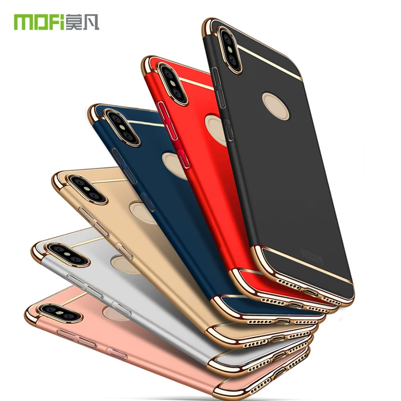 Electroplate Case For Xiaomi Redmi 6 Pro MOFi Shockproof 3 In 1 Matte Slim PC Cover Frames Hybrid |