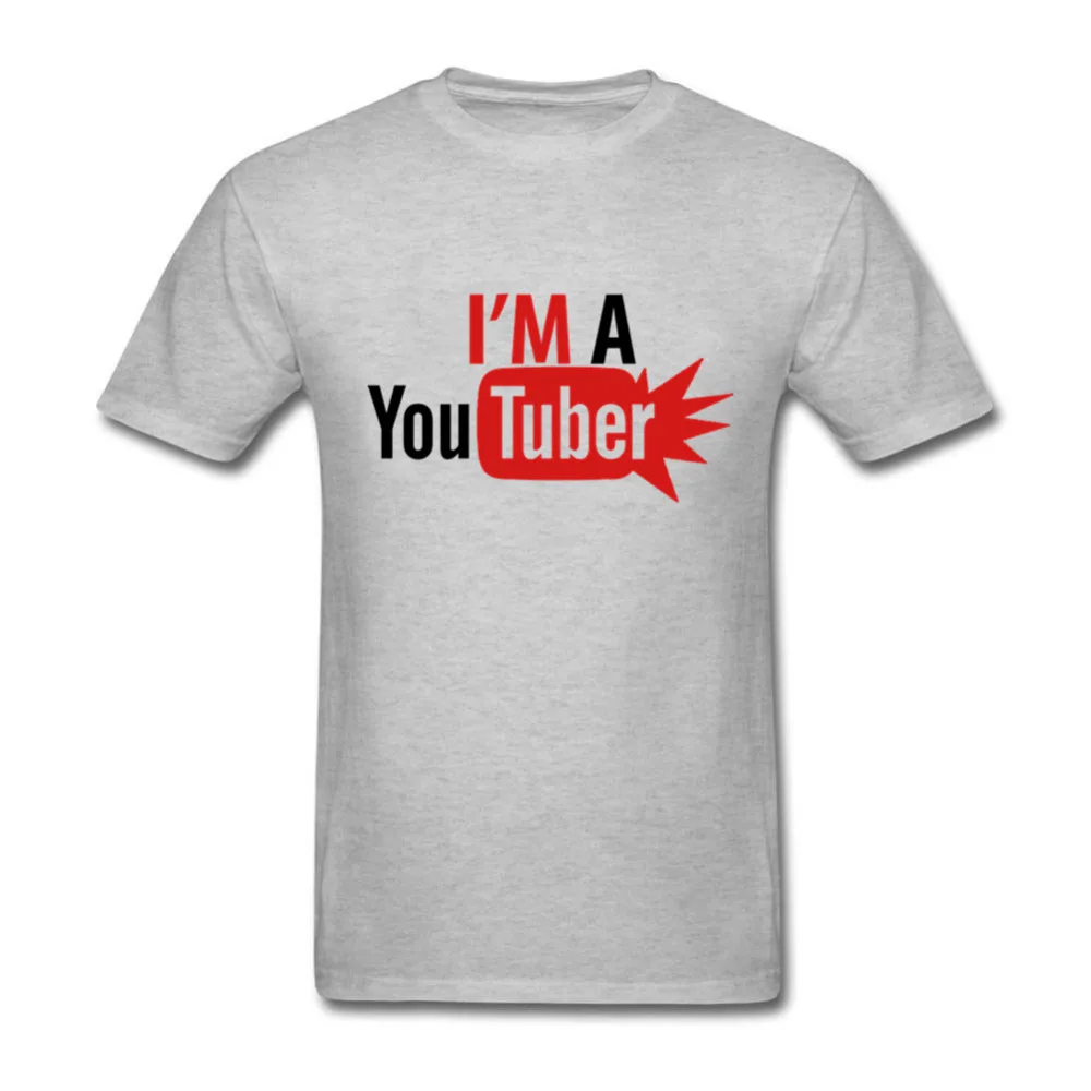 Новый дизайн повседневные футболки для мужчин I'm a Youtuber топ с вырезом лодочкой