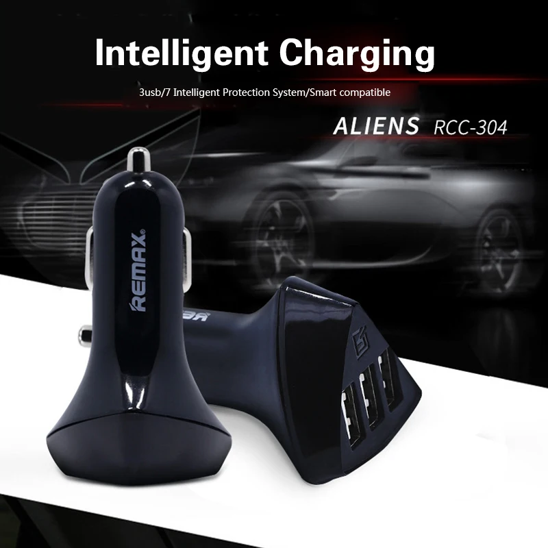 ريماكس 3 منافذ usb سيارة مهايئ شاحن 5 V/4.2A ولاعة السجائر سريعة شاحن سيارة الهاتف شاحن آيفون 7 6 s Samgsung xiaomi