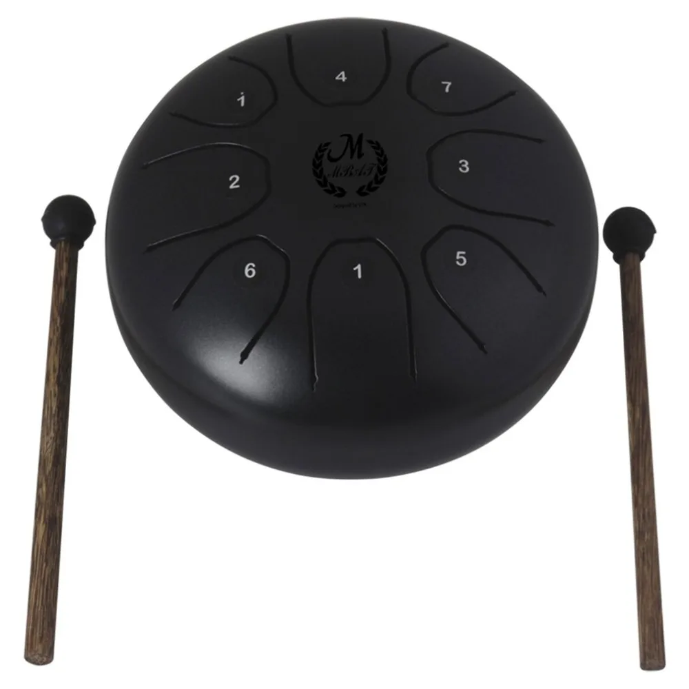 

2018 brand new 5.5 Inch Steel Tongue Drum With Rubber Musical Mallet For Children Musical Instruments Percussion Instruments