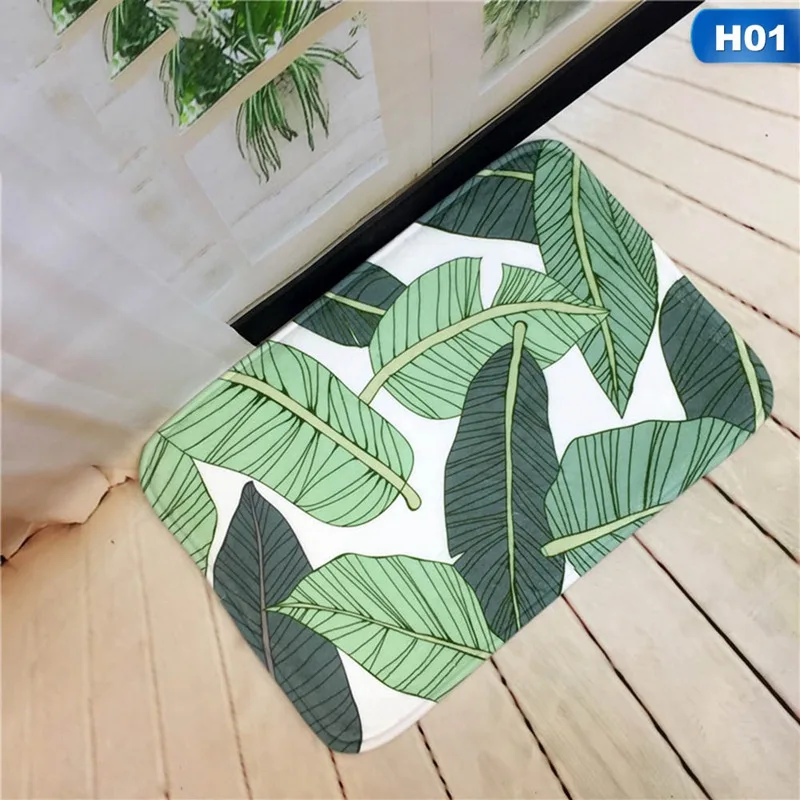 Floor Mats doormat Tropical Plants Printed Kitchen Bathroom