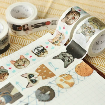 

7M Cute Cat Style Washi Tape Adhesive Tape DIY decoration scrapbooking planner masking tape adhesive tape label sticker