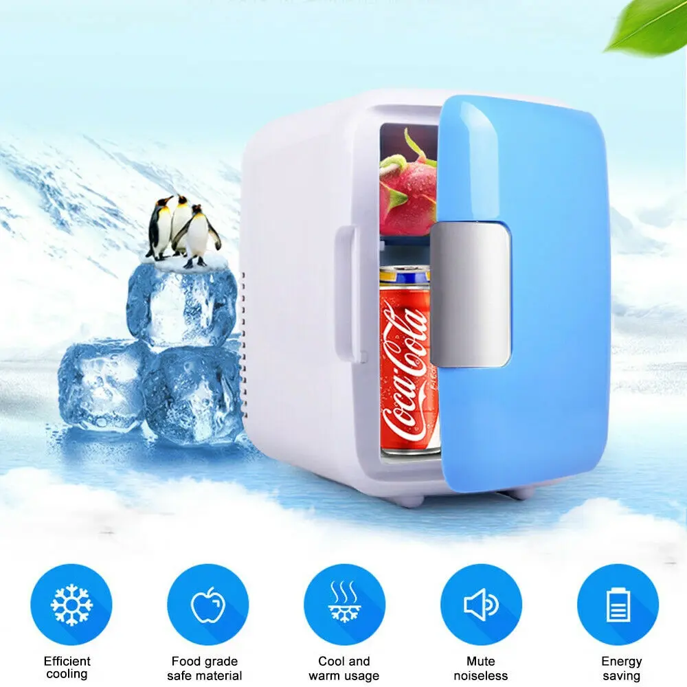 

4L Car Mini Refrigerator 12V/220V 50W Portable Fridge Freezer Cooling Heating Fridge Box Cans Beer Cooler Compressor
