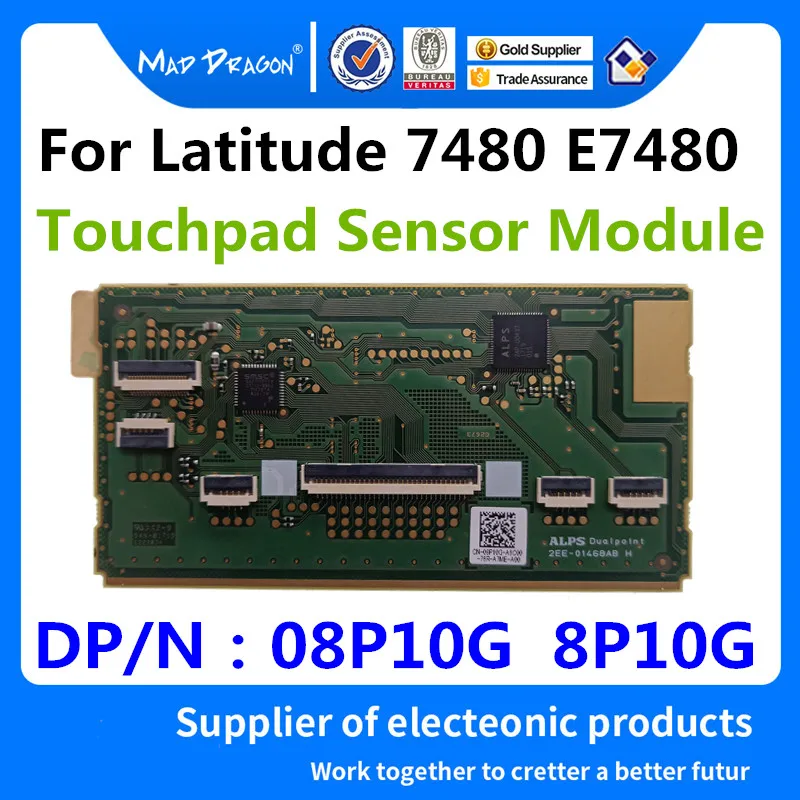Placa do Rato Eletrônica para Dell Dragão Louco Marca Nova Touchpad Placa Latitude 7480 E7480 Módulo Sensor 08p10g 8p10g