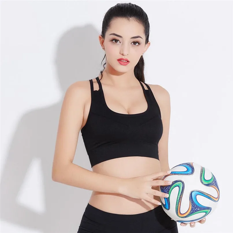Sports Bra for Women Push Up Fitness Yoga Gym Underwear Sujetador Brasieres Deportivos Soutien Gorge X back workout tops #3j#F (7)