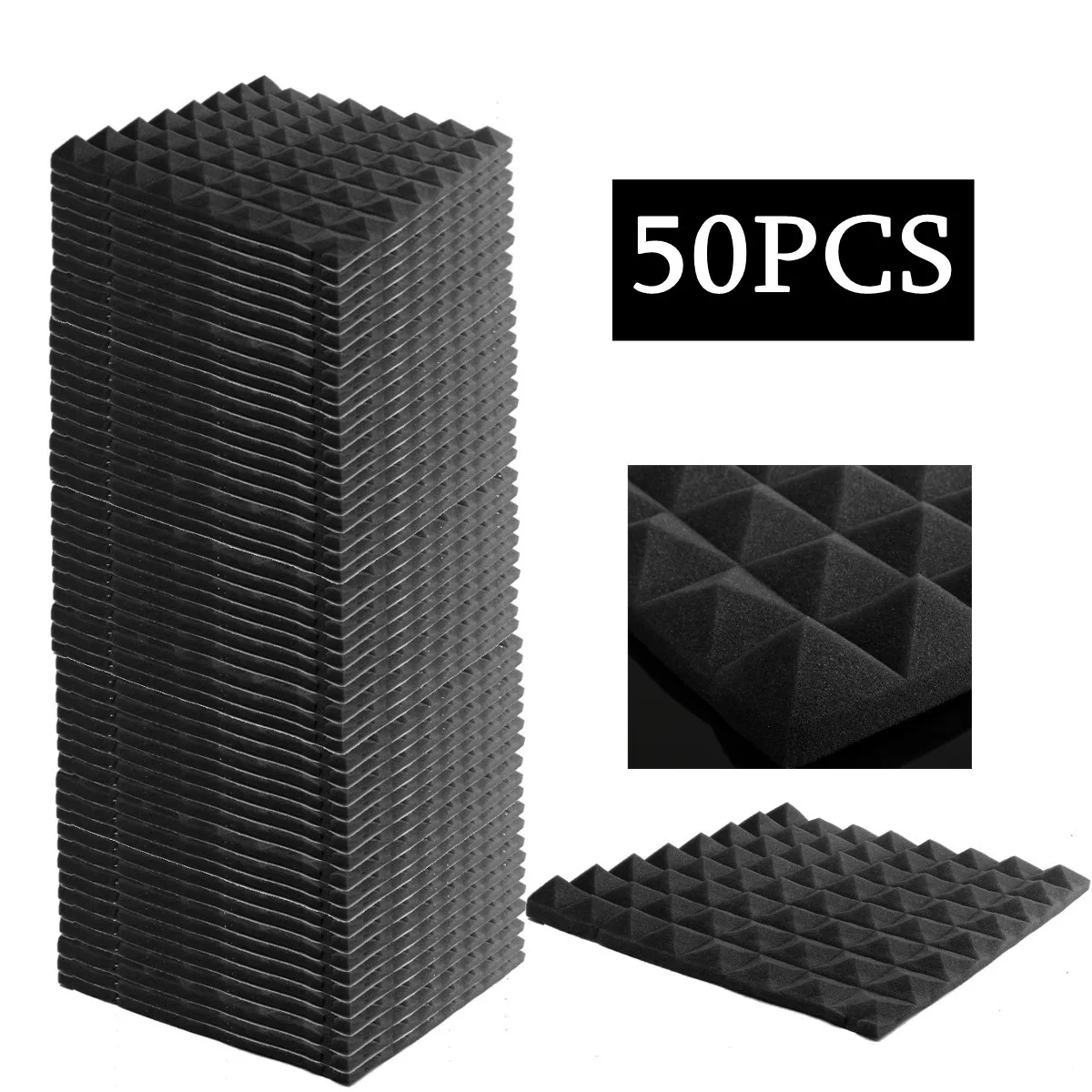 SENRHY 500x500x55mmPyramid огнеупорный звукоизоляционный пенопласт Студия Акустическая звукообработка поглощающая клиновая плитка