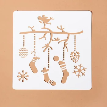 

1 Pc Natural Merry Christmas Hollow Plastic Ruler Drawing Templates Stationery School Supplies For Student Drawing Tool Gift