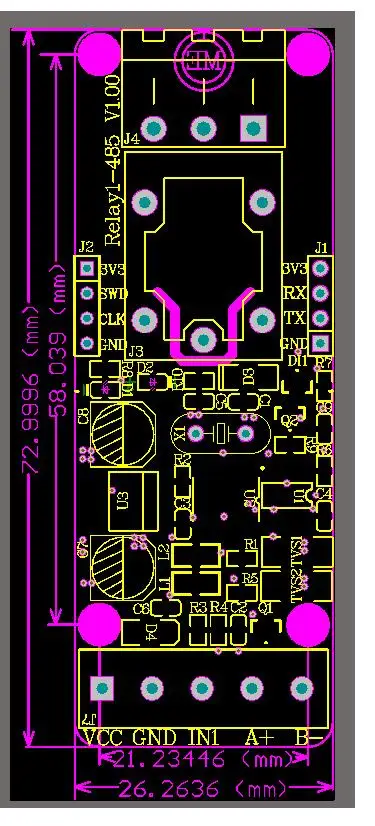 Módulo de relé Modbus-Rtu 1-way 12 V
