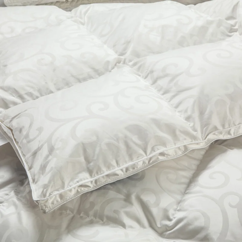 Элегантное стеганое пуховое одеяло из гусиного пуха, размер королевы 200x230 см, зимнее стеганое одеяло, взрослые постельные принадлежности, цельное