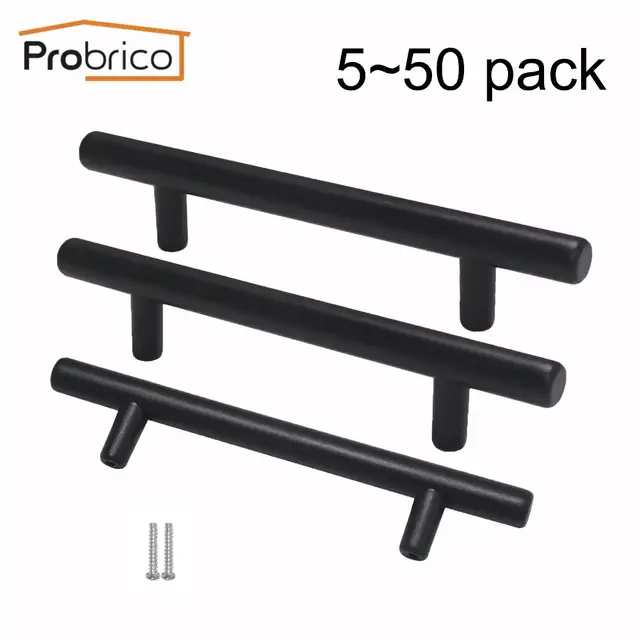 Online Shop Probrico Cabinet Knobs And Handles Black Plastic