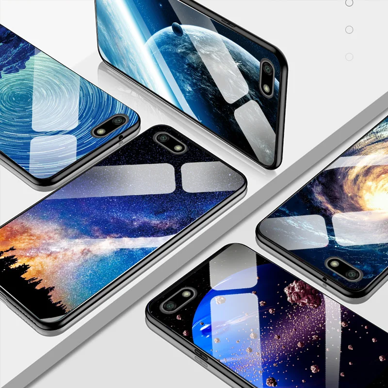 Чехол для телефона из закаленного стекла huawei Y5 2018 защитные чехлы Y5Prime красочный
