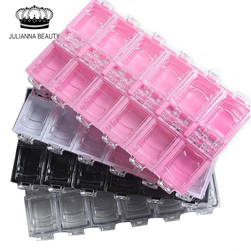

12 Checks 3D Nail Art Decorations Storage Box Plastic Nail Glitter Rhinestone On Nail Beads Empty Nail Accessories Storage Case