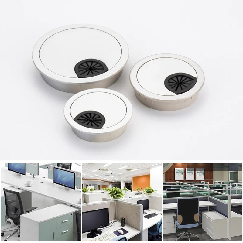 

Plastic Desk Table Grommet Cable Cord Hole Cover for Home Office JDH99
