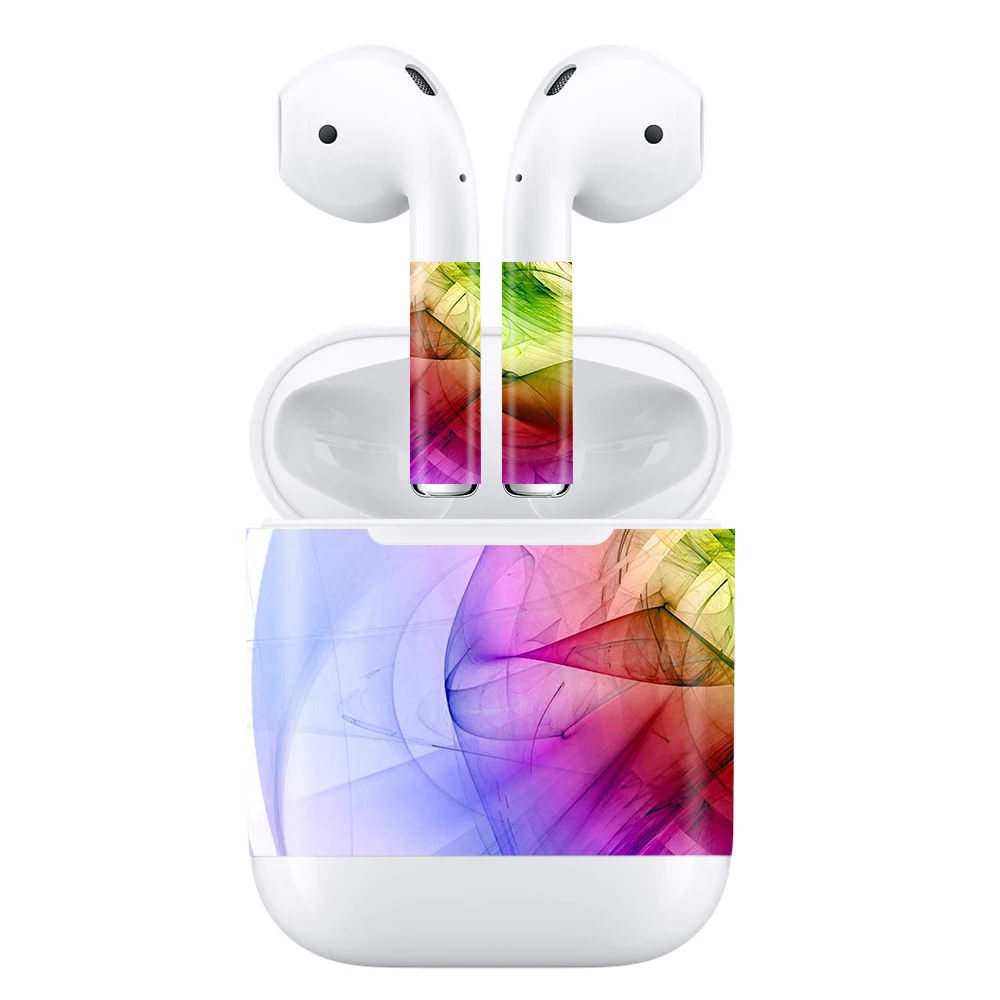 GOOYIYO-для Apple AirPods 1 2 DIY персональная наклейка наушники Проводная зарядная коробка 3M виниловая наклейка цветные аксессуары для кожи