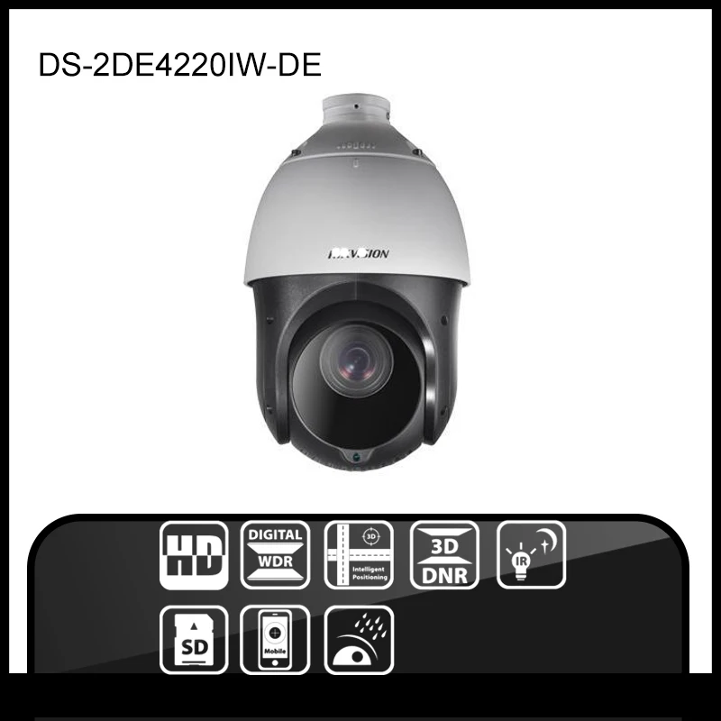  HIKVISION DS-2DE4220IW-DE Original English version 2MP PTZ IP camera CCTV security camera Surveillance POE ONVIF 4K HD HIK 