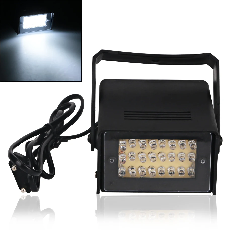 Mini 24 LED DJ Stroboscoop Flitslicht Club Podiumverlichting Party ... Mini 24 LED DJ Stroboscoop Flitslicht Club Podiumverlichting Party ...