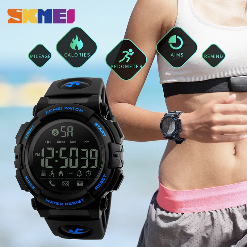 

SKMEI Bluetooth Android Men Smart Watch Fitness Tracker Call Reminder Pedometer Calories Waterproof Watches RelogioMasculino