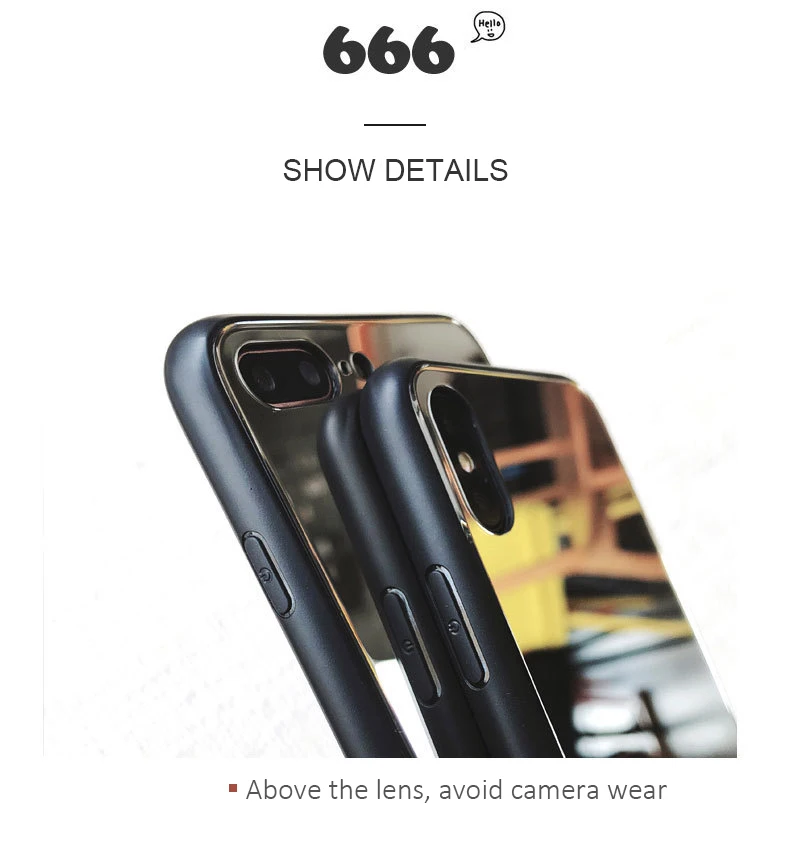 Mirror Phone Case For Iphone 7 Case Iphone XR XS Max 8 6S Plus Soft Luxury Brand TPU Shockproof Back Cover For Iphone X Case  1: 100% new and high quality;   2: Mirror Phone Case TPU Case Phone Back Cover;   3. Easy to insert and remove  4. Anti-dust /anti-impact/Shock-absorption  5. Exquisite craftsmanship and Stylish design  6. Perfect as gifts for your friends and families.  7: Stylish and elegant fashionable mobile phone case;   8: Rear protection + shockproof + scratch resistant + dirt resistant + shockproof;   9:4 colors: SLIVER  Promise:  1. The products have any quality problem, contact us with AliExpress message, we will solve it for you.   2. If you did not receive the item, re-send it for free or full refund.