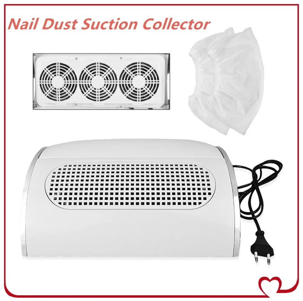 

Professional 1 Set Nail Vacuum Cleaner Nail Dryer Three Fans Powerful Manicure Salon Tools Nail Art Tools EU Plug