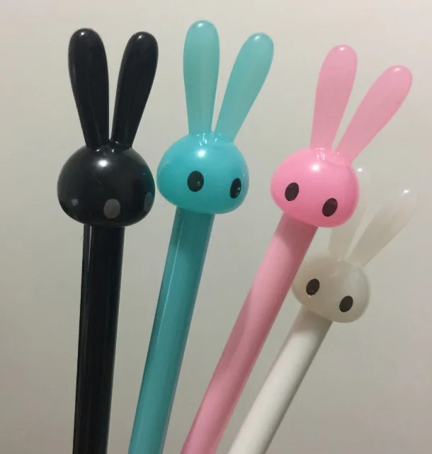 60 pcs/lot Wholesales Free Shipping High Quality Gel Pen Cute Rabbit Office School Supplies Stationery Gifts 4 Colour | Канцтовары для