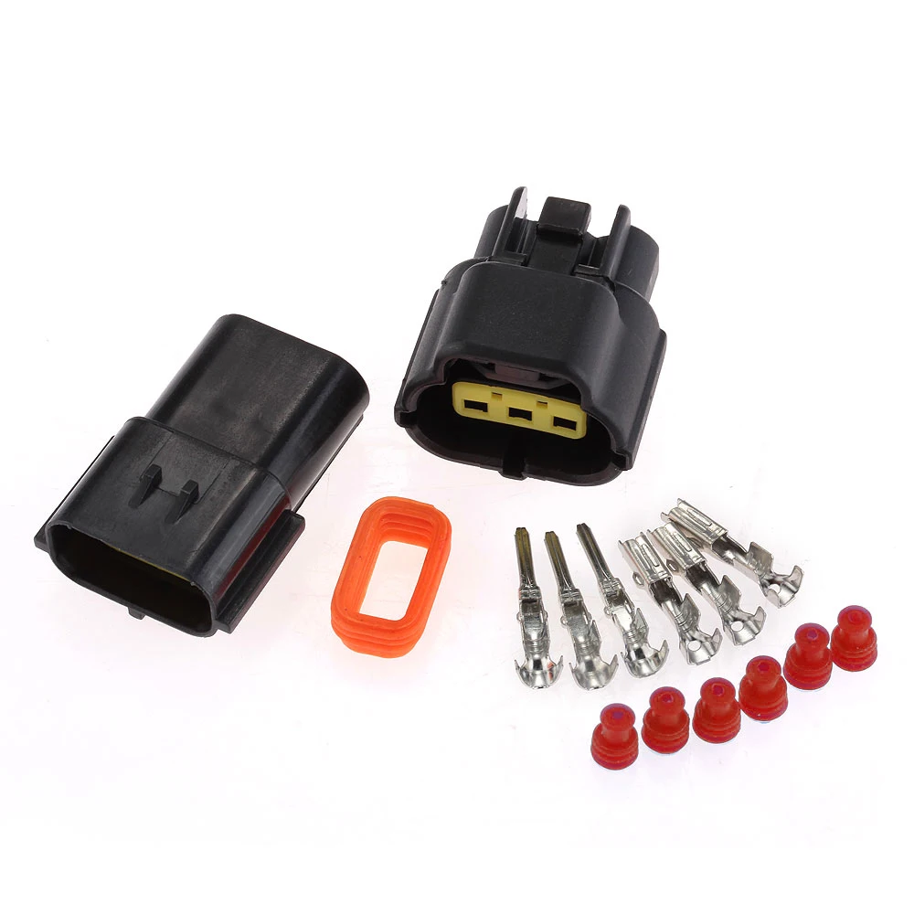 

3 Pin Way Waterproof Electrical Wire Connector Plug Male Female Bullet Connector Crimp Terminals Wiring