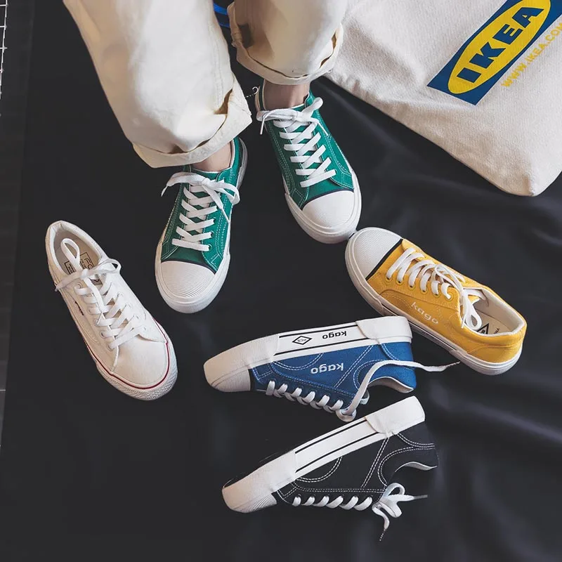 

Women White Sneakers Shoes Chic Spring Girls Canvas Shoe Solid Color Good Quality Famous Brand Tenis Feminino Chaussure Femme