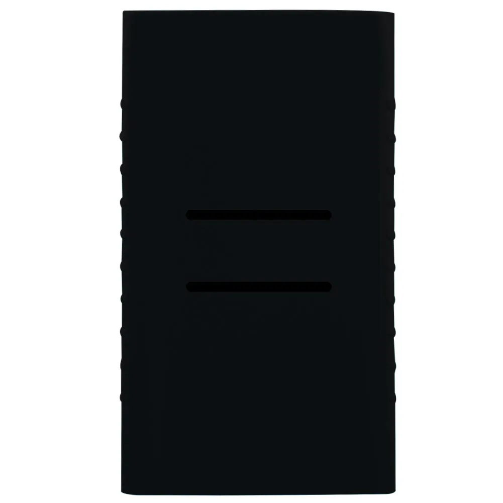 1 шт портативный внешний аккумулятор Защитный чехол Мягкий силиконовый чехол для 10000mAh Xiaomi power Bank - Цвет: Black