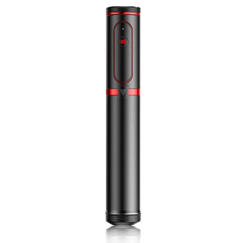 

Multifunction Hidden Design Portable Aluminum Extendable Bluetooth Selfie Stick with Tripod Non Skid Monopod(Red+Black)