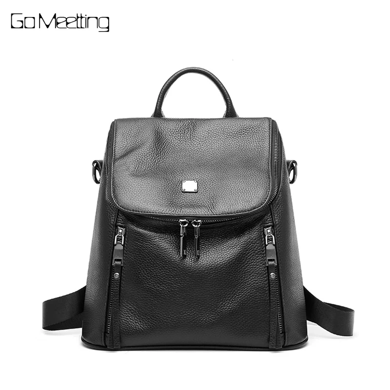 

New Arrival Fashion Genuine Leather Backpack Women Bags Preppy Style Backpack Girls School Bags Zipper Backpacks BackPack